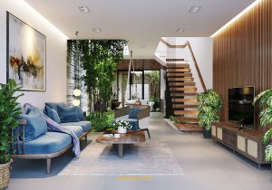 Phòng khách gian nhà phố 100m2