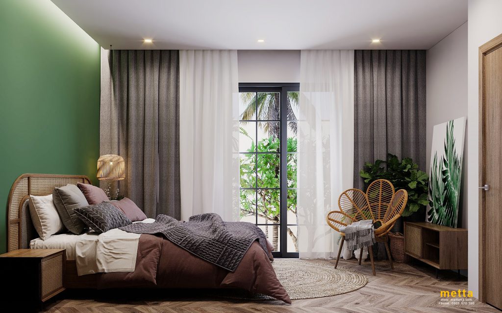 Phòng ngủ theo phong cách Nhiệt đới hiện đại